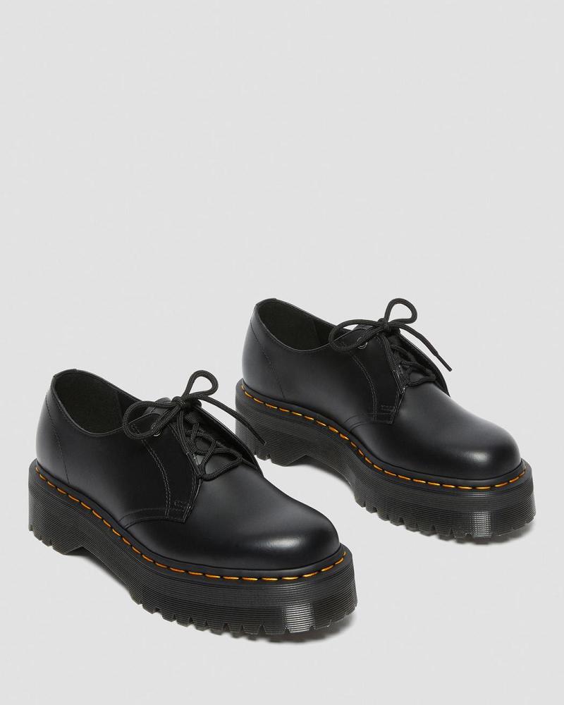 Zapatos Plataforma Dr Martens Jarrick Lo Smooth Cuero Hombre Negros | MX 191RVD